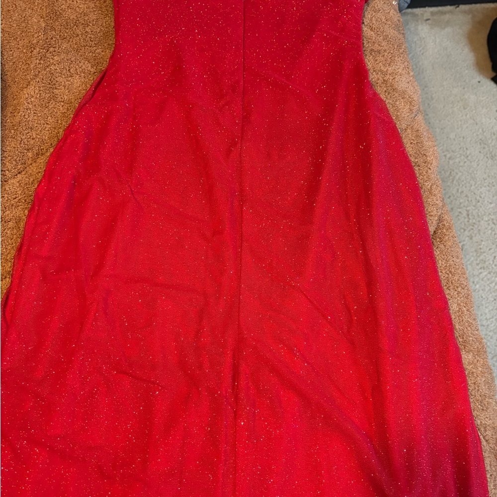 Elegant Red Glitter Dress